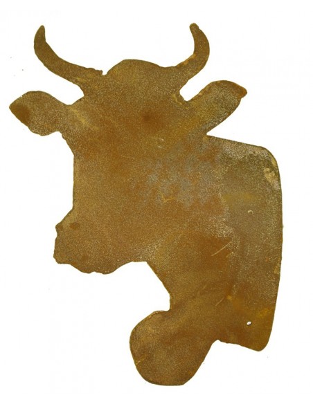 Rostiger Kuh Kopf zum Einarbeiten 21 cm für Gestecke