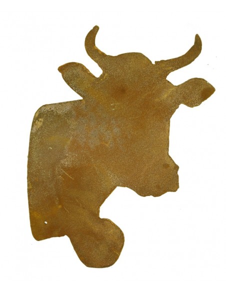 Rostiger Kuh Kopf zum Einarbeiten 21 cm für Gestecke