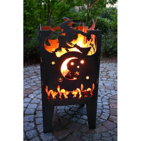 SvenskaV Feuerkorb XXL Hexe 75 cm hoch