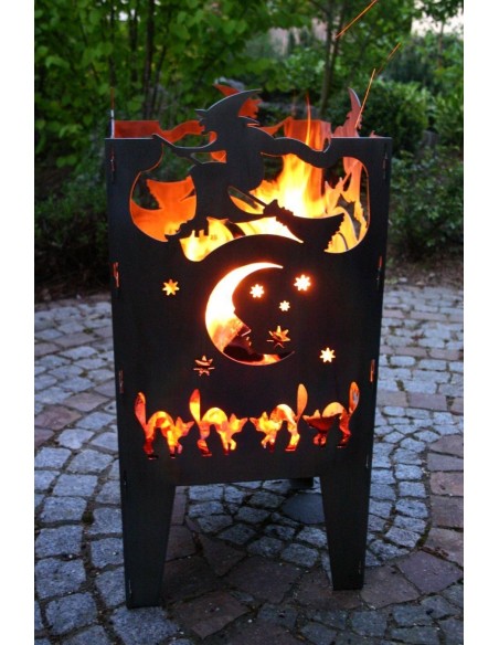 SvenskaV Feuerkorb XXL Hexe 75 cm hoch