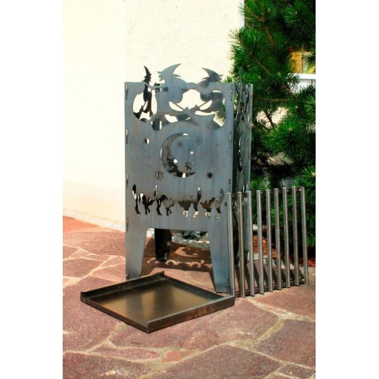 SvenskaV Feuerkorb XXL Hexe 75 cm hoch