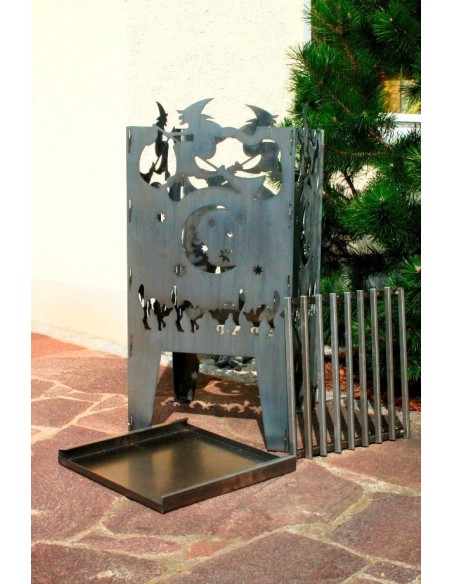 SvenskaV Feuerkorb XXL Hexe 75 cm hoch