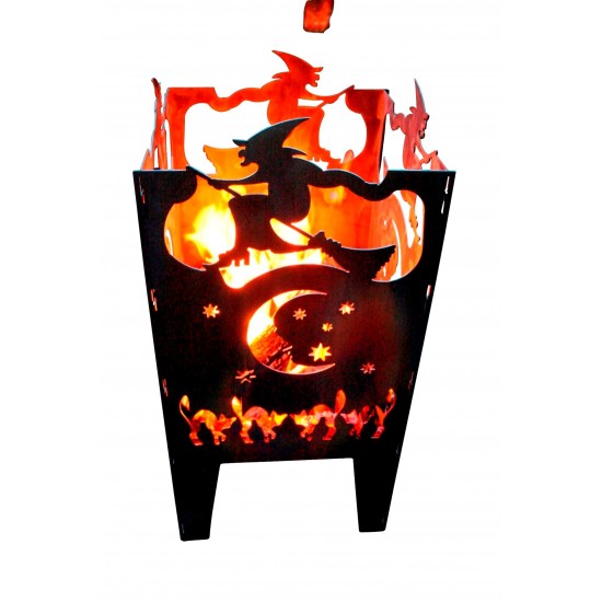 SvenskaV Feuerkorb XXL Hexe 75 cm hoch