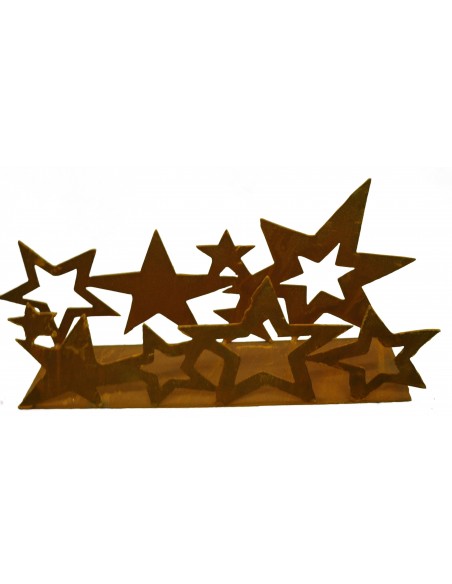 Deko Sternenband aus Edelrost doppelt auf Platte 40 cm breit