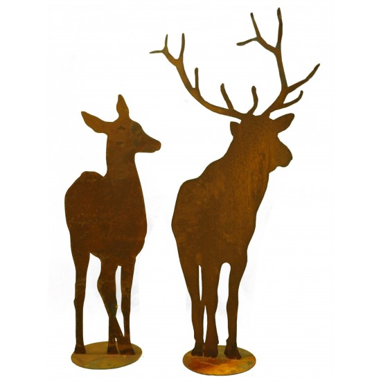 Edelrost Hirsch und Reh - Wildtier Set