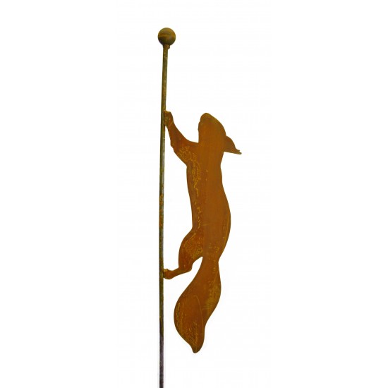 laufendes Eichhörnchen Gartenstecker 119 cm hoch