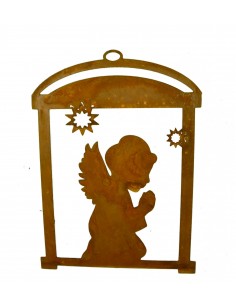 Rostiges Engel Fensterbild -Resa- 20 cm hoch