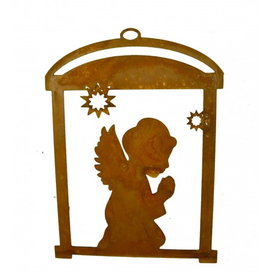 Rostiges Engel Fensterbild -Resa- 20 cm hoch