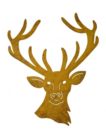 Edelrost Hirschkopf zum hängen