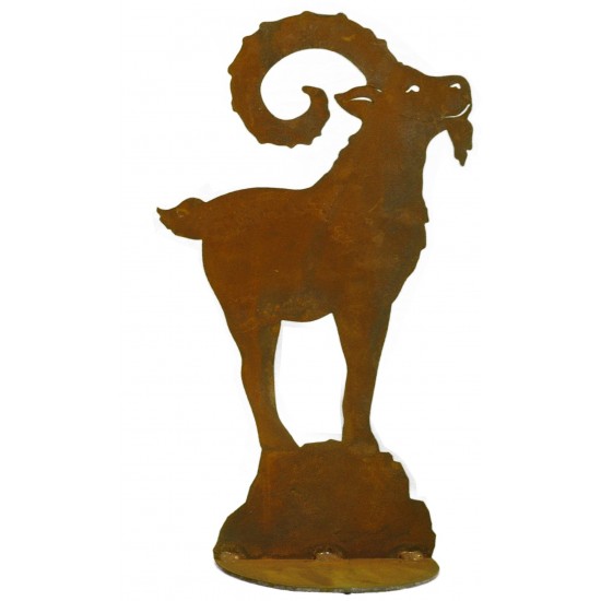 kleiner Rost Steinbock auf Fels H 15cm - 30 cm
