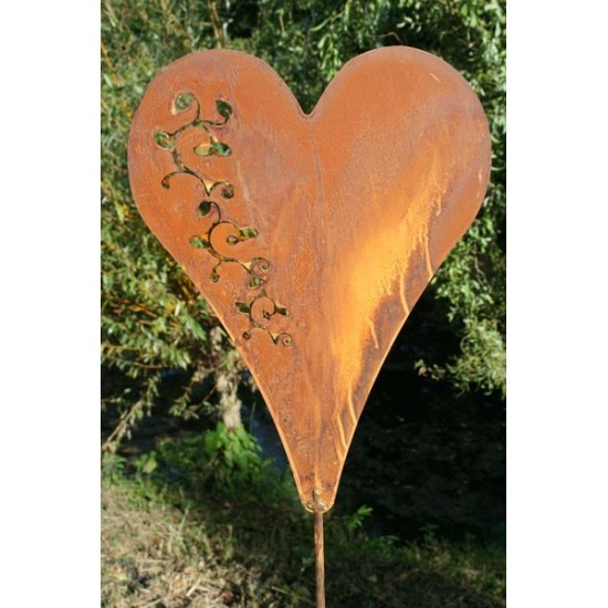 Herzstecker Rostiger Gartenstecker Dekostecker Herz