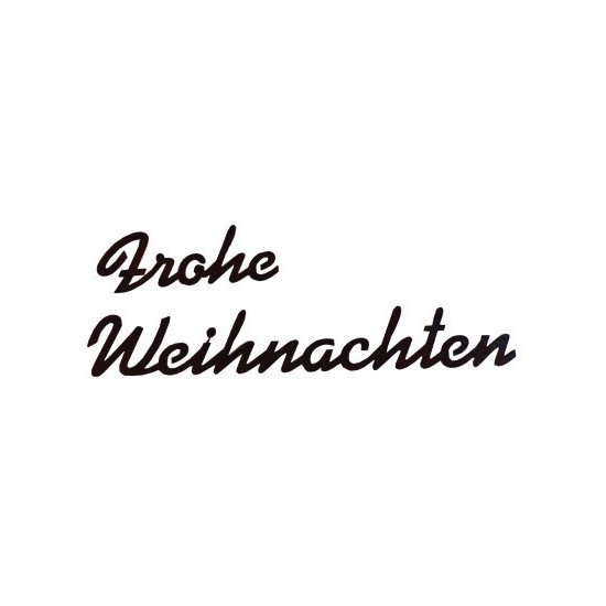 Schriftzug  "Frohe Weihnachten" zum Verschenken
