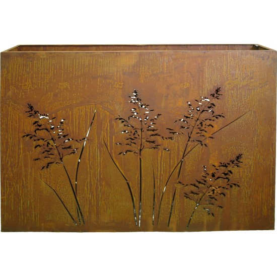 Gras Raumteiler 120 cm breit mit Ausschnitten auf beiden Seiten H 100 cm T 20 cm