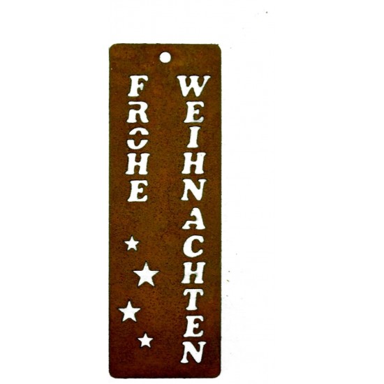 Geschenkanhänger Frohe Weihnachten 4,5 x 13 cm