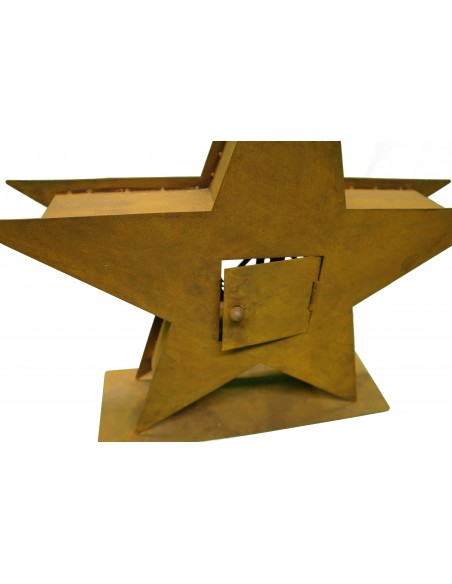 XXL Windlicht Stern doppelt mit Winterlandschaft 53 cm Durchmesser