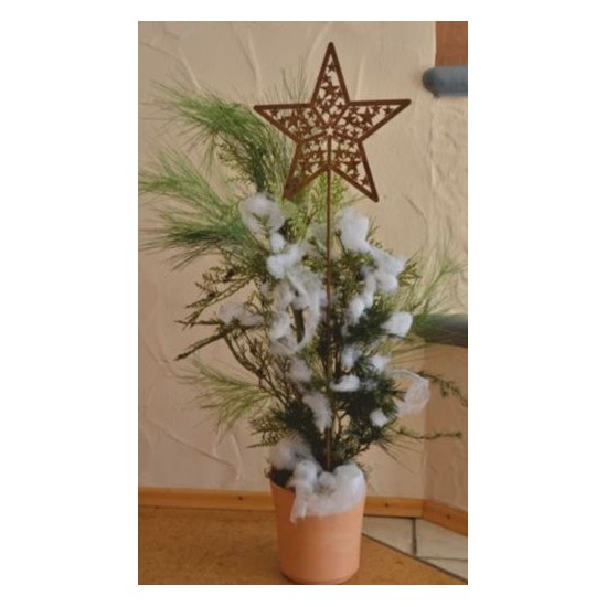 filigraner Sternen Stecker 25 cm Durchmesser + Stab 60 cm