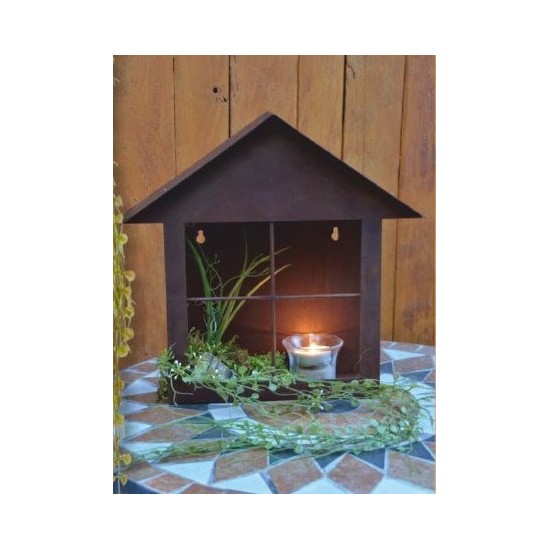 Wand Windlicht "Haus"
