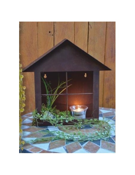 Wand Windlicht "Haus"