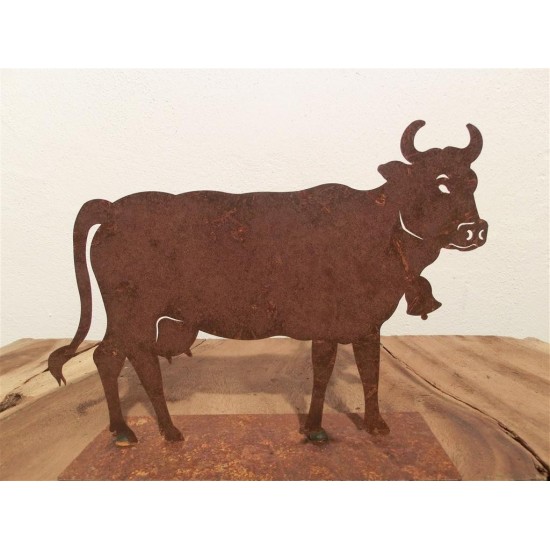Kuh klein 30 x 20 cm auf Platte Pfaudler und Riemenschneider