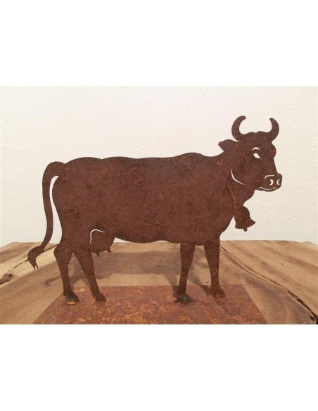 Kuh klein 30 x 20 cm auf Platte Pfaudler und Riemenschneider