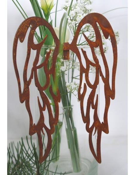 edle Rost Flügel filigran, zum Einhängen H 15cm