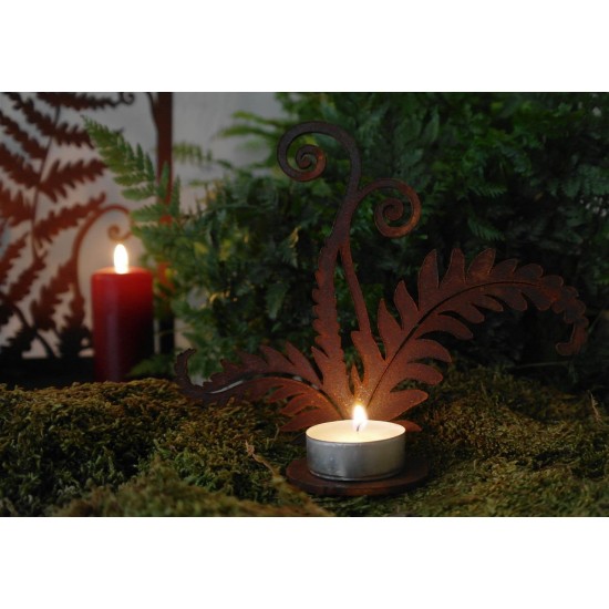 Rsot Minifarn an Platte vorne geschweist für Teelichte