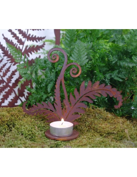 Rsot Minifarn an Platte vorne geschweist für Teelichte