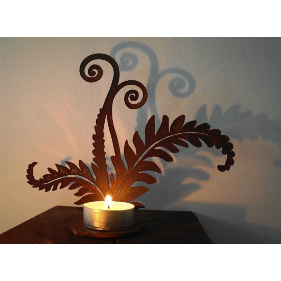 Rsot Minifarn an Platte vorne geschweist für Teelichte