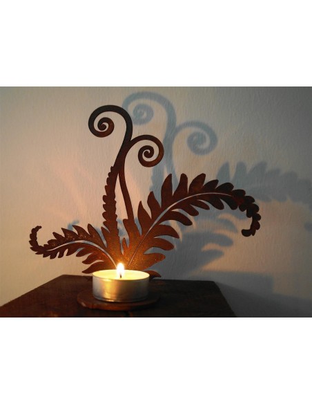 Rsot Minifarn an Platte vorne geschweist für Teelichte