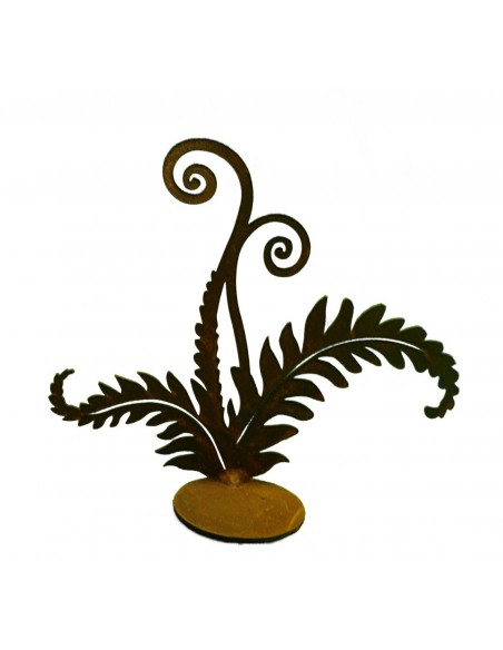 Edelrost Minifarn an Platte vorne geschweist für Teelichte