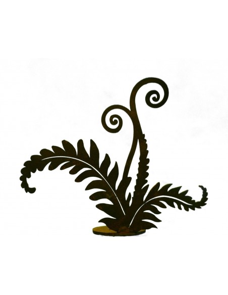 Edelrost Minifarn an Platte vorne geschweist für Teelichte