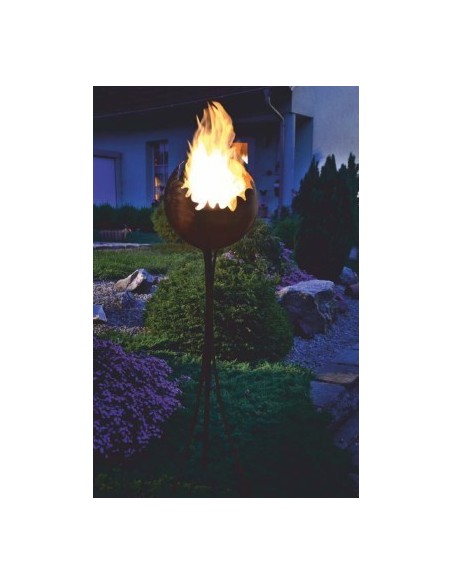 Edelrost Feuerkugel Ø 30 cm inkl. Ständer