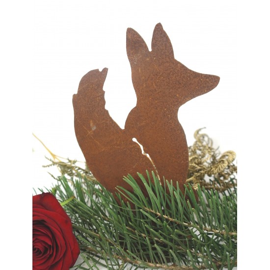 kleiner Rostiger Fuchs sitzend Höhe 22 cm