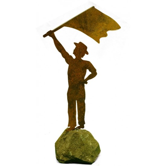 Rostdeko schweizer Fahnenschwenker auf Grantifels 40 cm hoch
