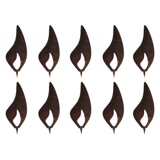 10er Set Flammen 10 cm