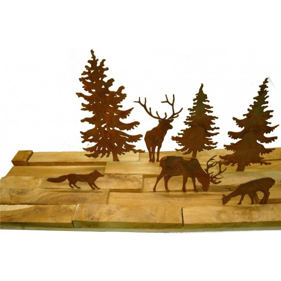 Edelrost WildStecker Set, 10 Tiere bis 16cm cm zum Einschlagen in Holz  Artikel WiStSet Hirsch und Rehe