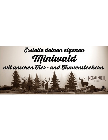 Edelrost TannenStecker Set 5 Bäume 20 bis 25cm Miniwald