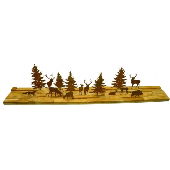 Edelrost WildStecker Set, 10 Tiere bis 16cm cm zum Einschlagen in Holz  Artikel WiStSet Hirsch und Rehe