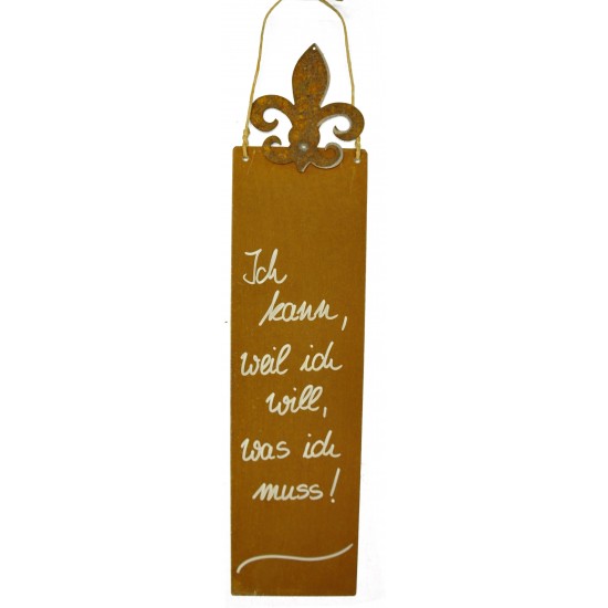 Rostschild "Ich kann weil ich will,was ich muss"