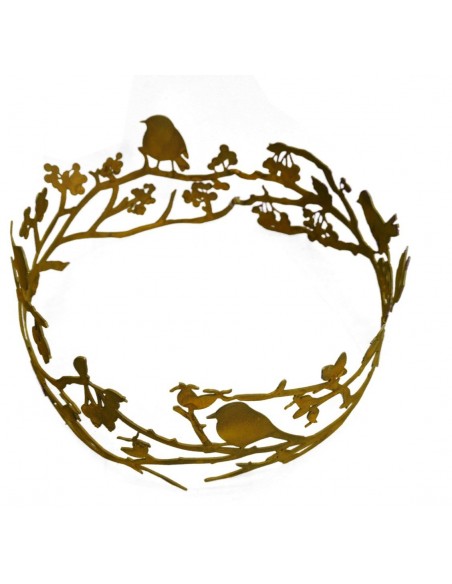 Edelrost Vogelring mit Ästen und Beeren Ø 30 cm Edelrost Vogelring mit Ästen und Beeren Ø 30 cm
