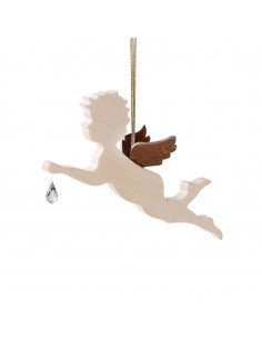 Anh. Ahornengel mit Stahlflügeln + Kristall Typ 3 L: ca. 7,5 cm
