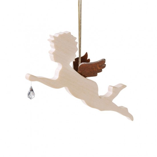 Anh. Ahornengel mit Stahlflügeln + Kristall Typ 3 L: ca. 7,5 cm