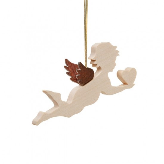 Anh. Ahornengel mit Stahlflügeln Typ 2 (fliegend mit Herz) B: ca. 8 cm