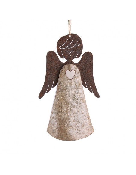 Rindenengel mit Herz fliegend, Typ 2, Gr. 2 H: 13 cm Rindenengel mit Herz fliegend, Typ 2, Gr. 2 H: 13 cm