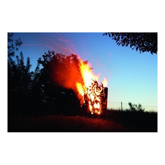 Feuerkorb Drache rechteckig