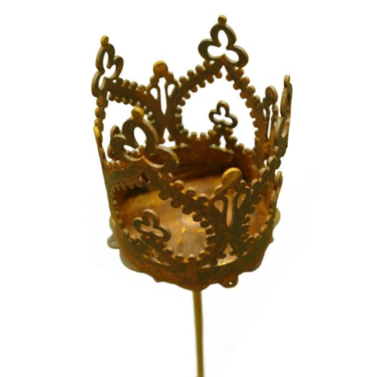 "Crown" Krönchen zum Stecken d 9cm, h 10cm, Stab 80cm