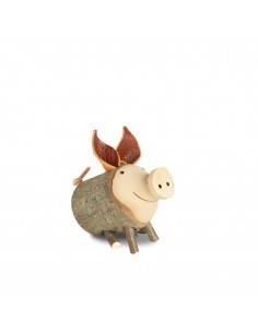 Schwein Gr. 2 "Trudie" sitzend ø 4 - 5 cm