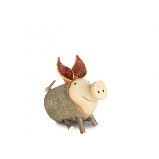 Schwein Gr. 2 "Trudie" sitzend ø 4 - 5 cm