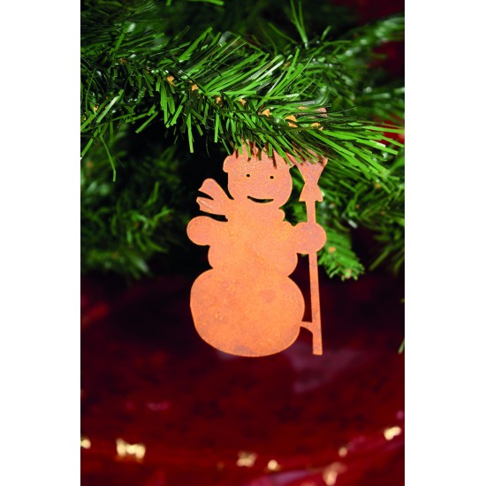 Christbaumschmuck Schneemann - Einfach 8 cm