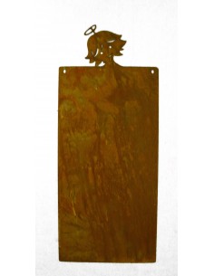 Blanko Rostschild klein Motiv Engel Babsi  25 x 12,5 cm